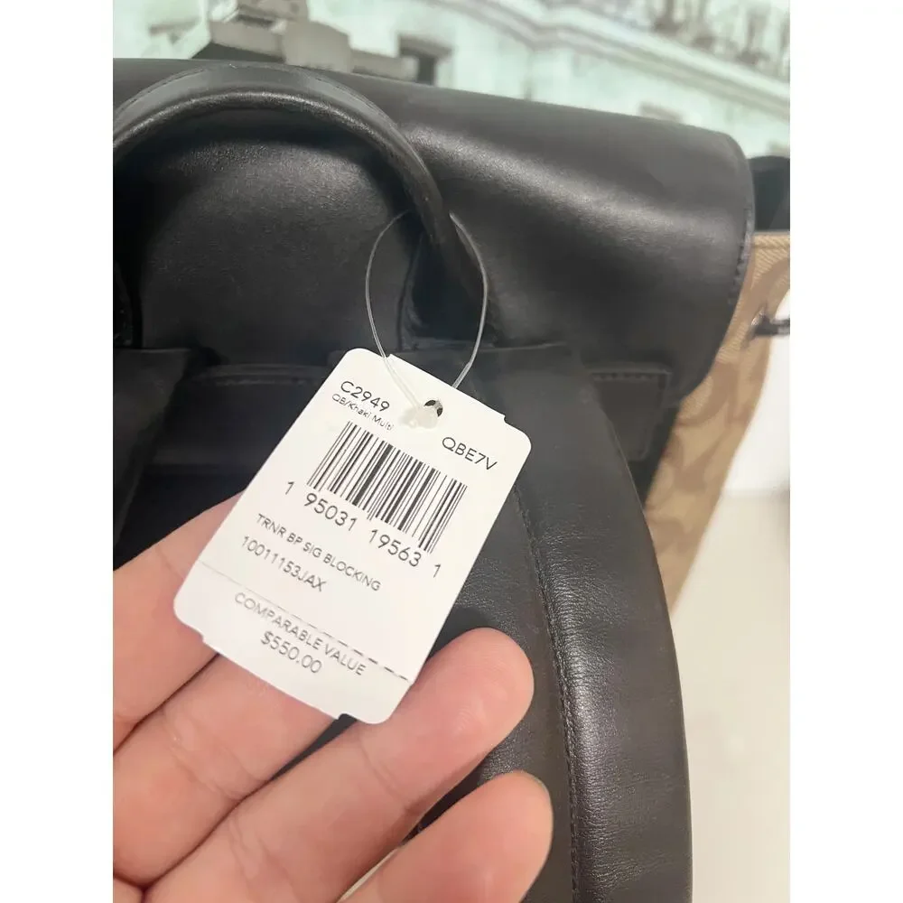 Coach C2949 Turner Backpack In Blocked Signature Canvas